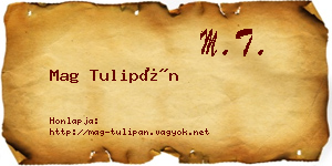 Mag Tulipán névjegykártya